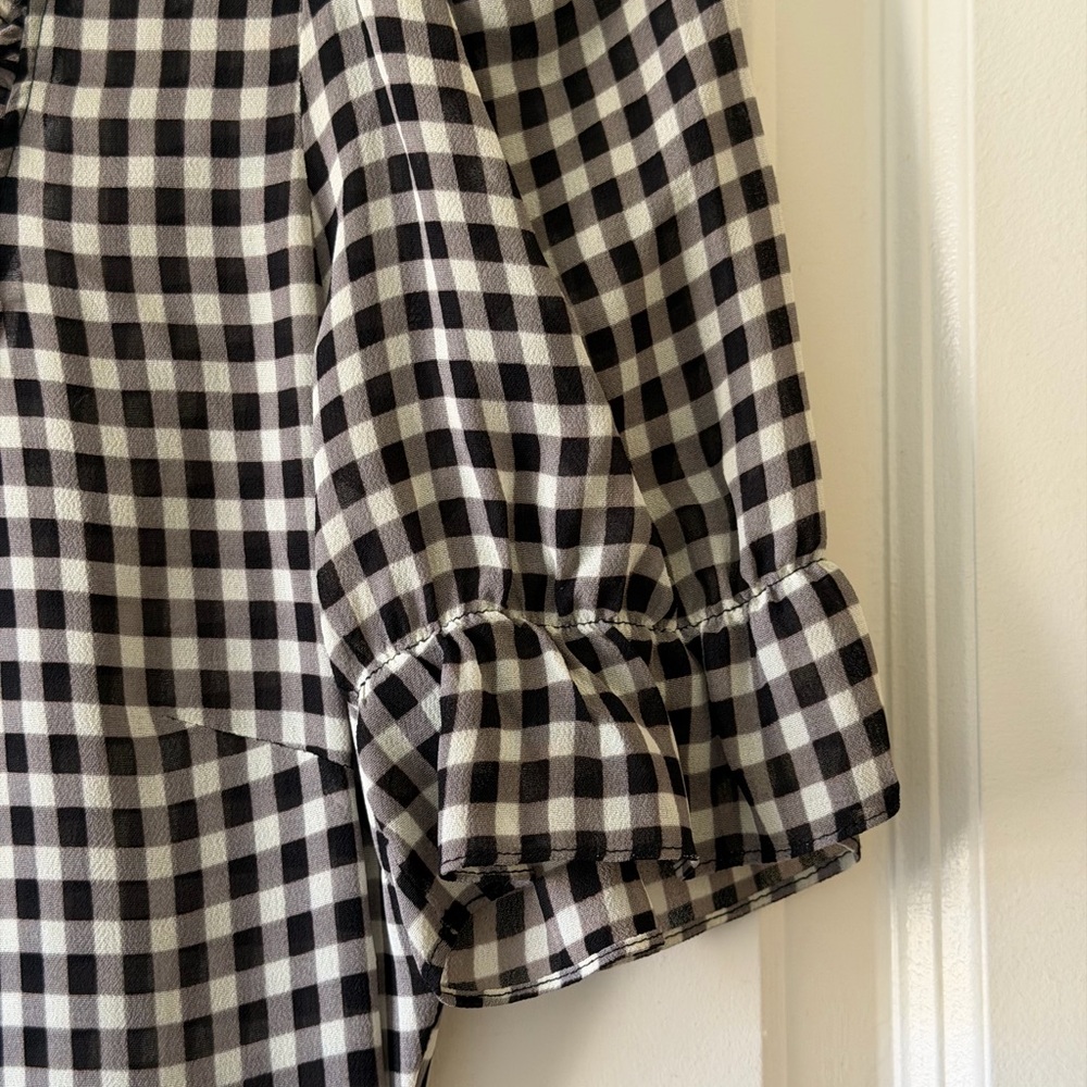 NEW Reformation Black and White Checkered Dress - Picture 4 of 7